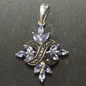 Purple Sterling Silver Pendant